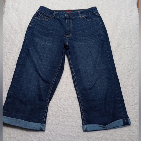Wrangler Denim - Wrangler Blue Wide Leg Capri Jeans